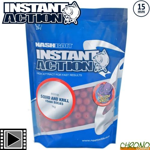 Bouillettes Nash I.A. Squid & Krill 15mm 1kg 1 Bouillettes Nash I.A. Squid & Krill 15mm 1kg