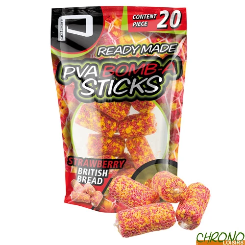 Stick PVA Pelzer Bomb-A Strawberry British Bread (les 20) 1 Stick PVA Pelzer Bomb-A Strawberry British Bread (les 20)