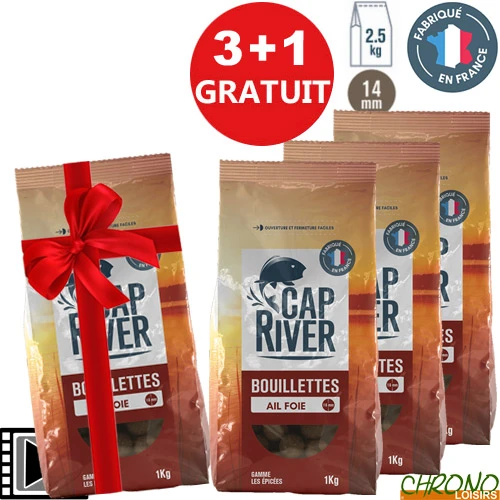 Bouillettes Cap River Ail Foie 16mm 2.5kg (x3) 1 Bouillettes Cap River Ail Foie 16mm 2.5kg (x3)